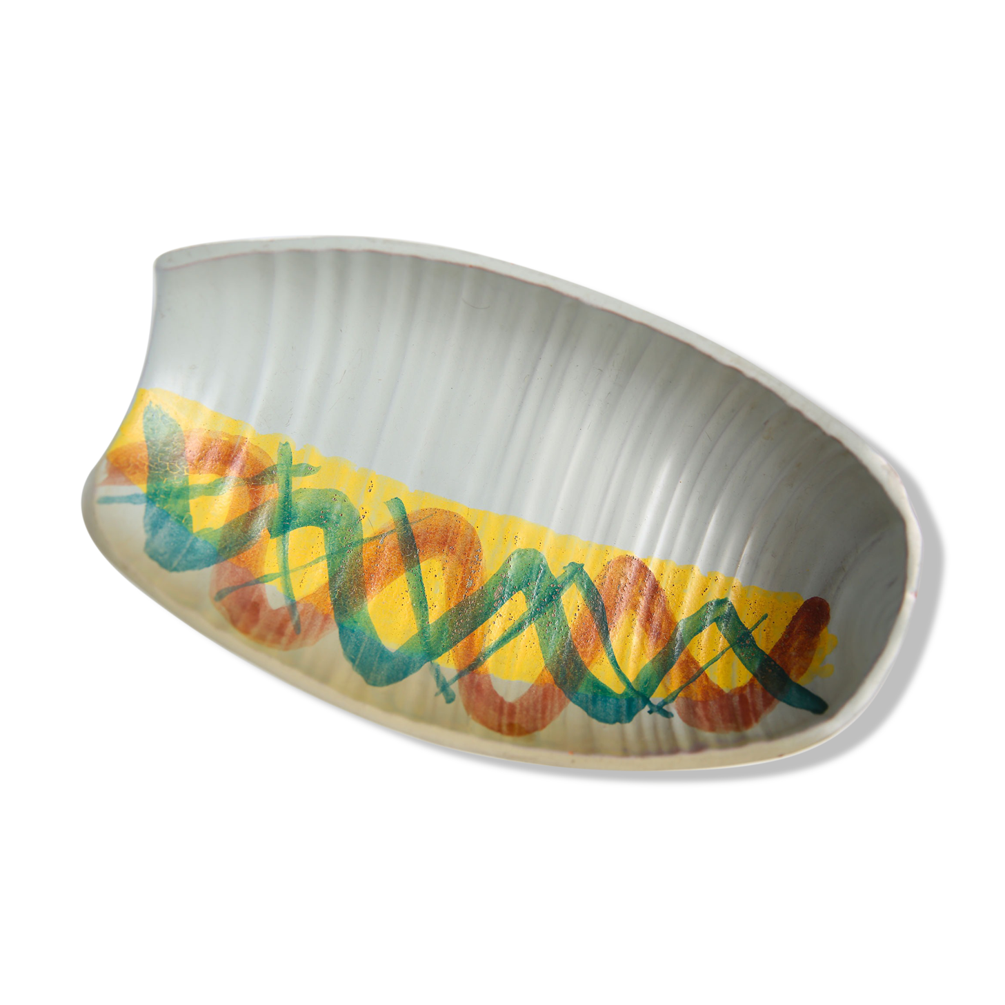 Dish or large grey pocket empty in the Scandinavian style of Jean Austruy in Vallauris