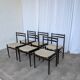 Ensemble de 6 chaises de salle à manger en bois de hêtre vintage / Style scandinave des années 50