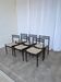 Set of 6 Vintage Beech Wood Dining Chairs / Mid Century Scandinavian Style