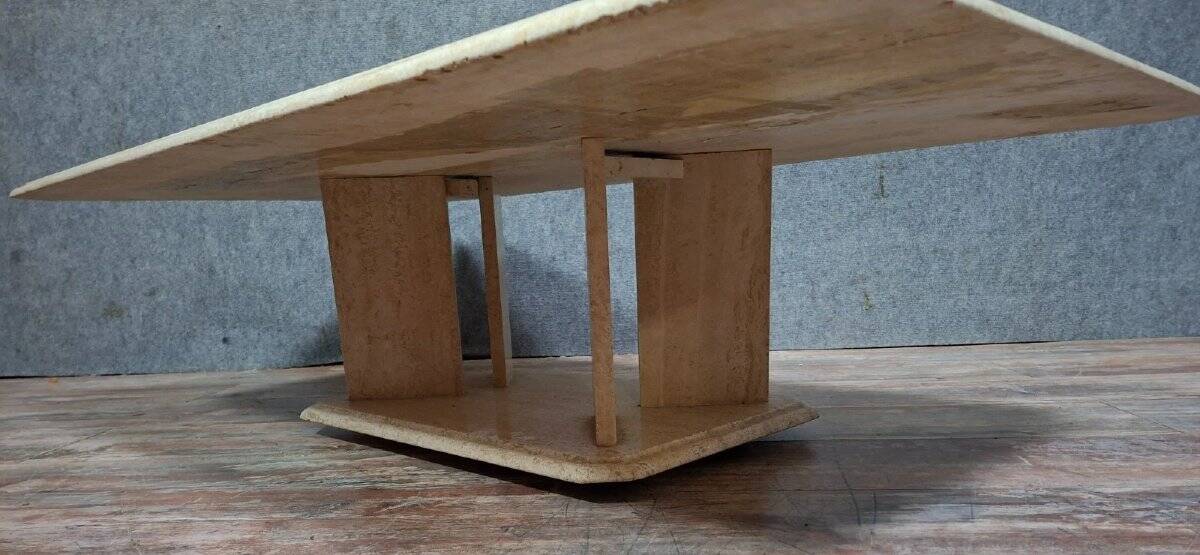 Travertine coffee table – 1970s work
