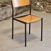 Designer wood and metal chair