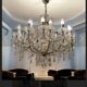 Large Crystal Beaded Pink Murano Glass Chandelier