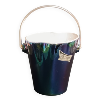 Verceram Black Iridescent Ceramic Ice Bucket