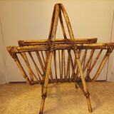 Rattan magazine holder
