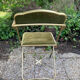Lot de 4 fauteuils pliants vintage en velours vert