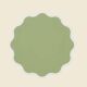 White and green placemat