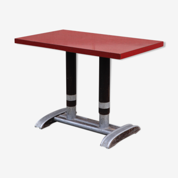 Table bistrot en formica rouge