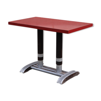 Table bistrot en formica rouge