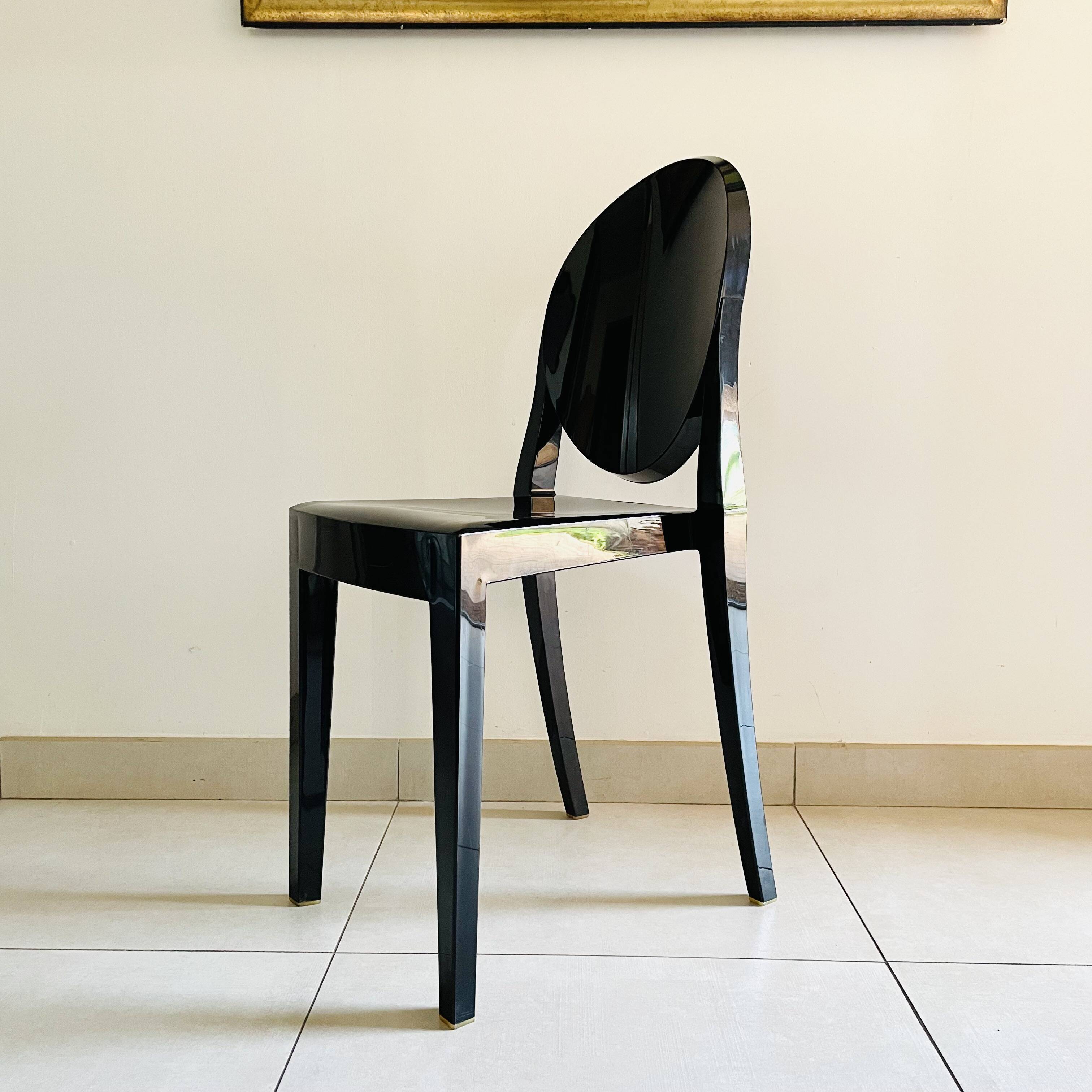 Victoria Ghost Chair by Philippe Starck by Kartell - Black - Iconiq Design