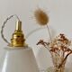 Vintage tulip walker in white opaline
