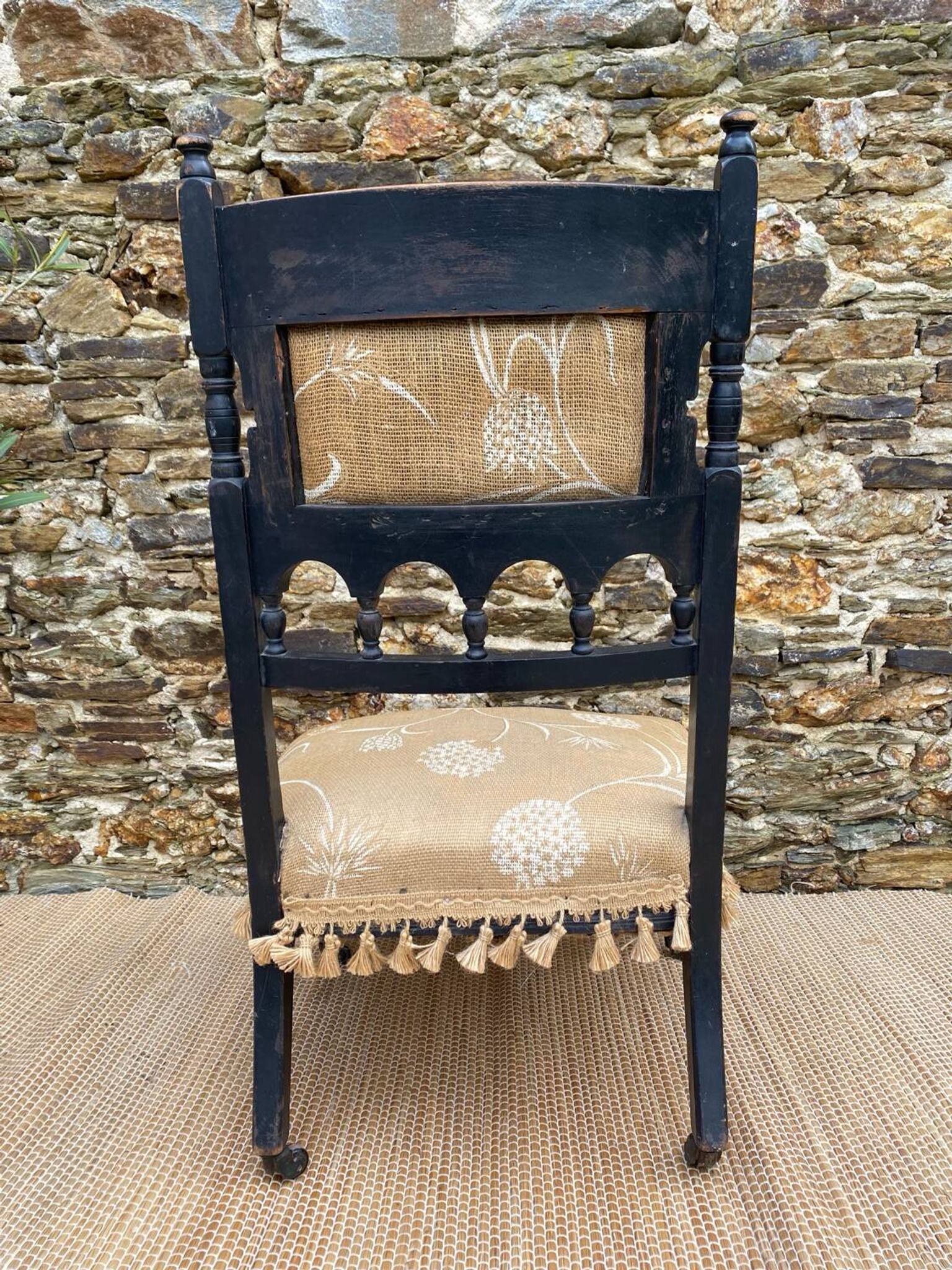 Victorian style nurse's chair, late 19th century fireside chair
