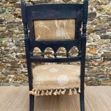 Chaise à nourrice stylé victorien , chauffeuse fin XIXe