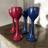 Set of 4 wooden egg cups