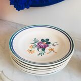 Set of 6 hollow plates and Longchamp oval serving dish