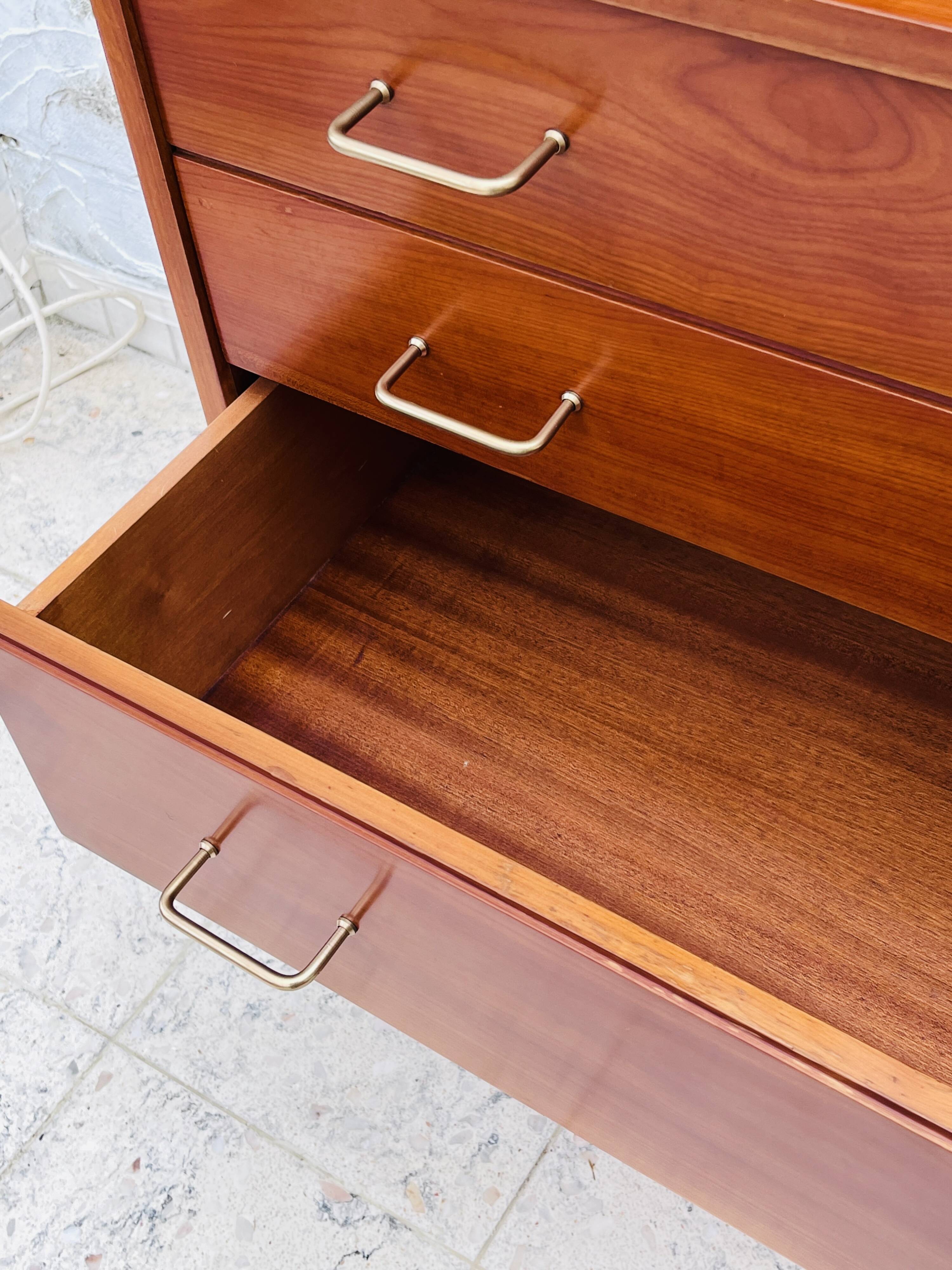 Teak chest of drawers