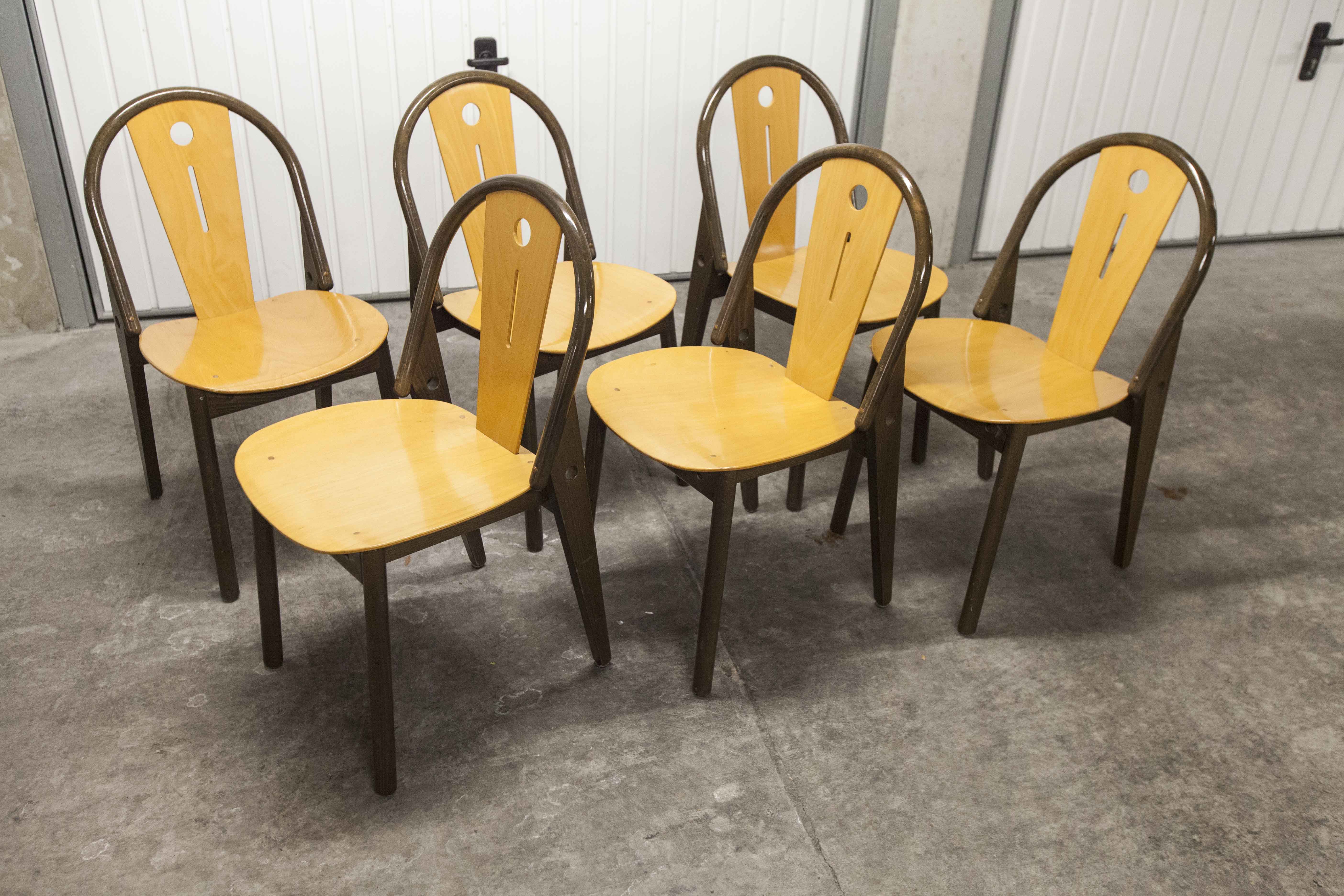 6 Baumann "transit" chairs 1990s