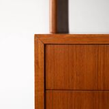 Fine teak bookcase with drawers