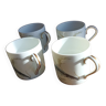 4 Limoges porcelain espresso cups by Fabrique Royale Limoges