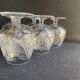 6 cognac glasses – blown and cut crystal