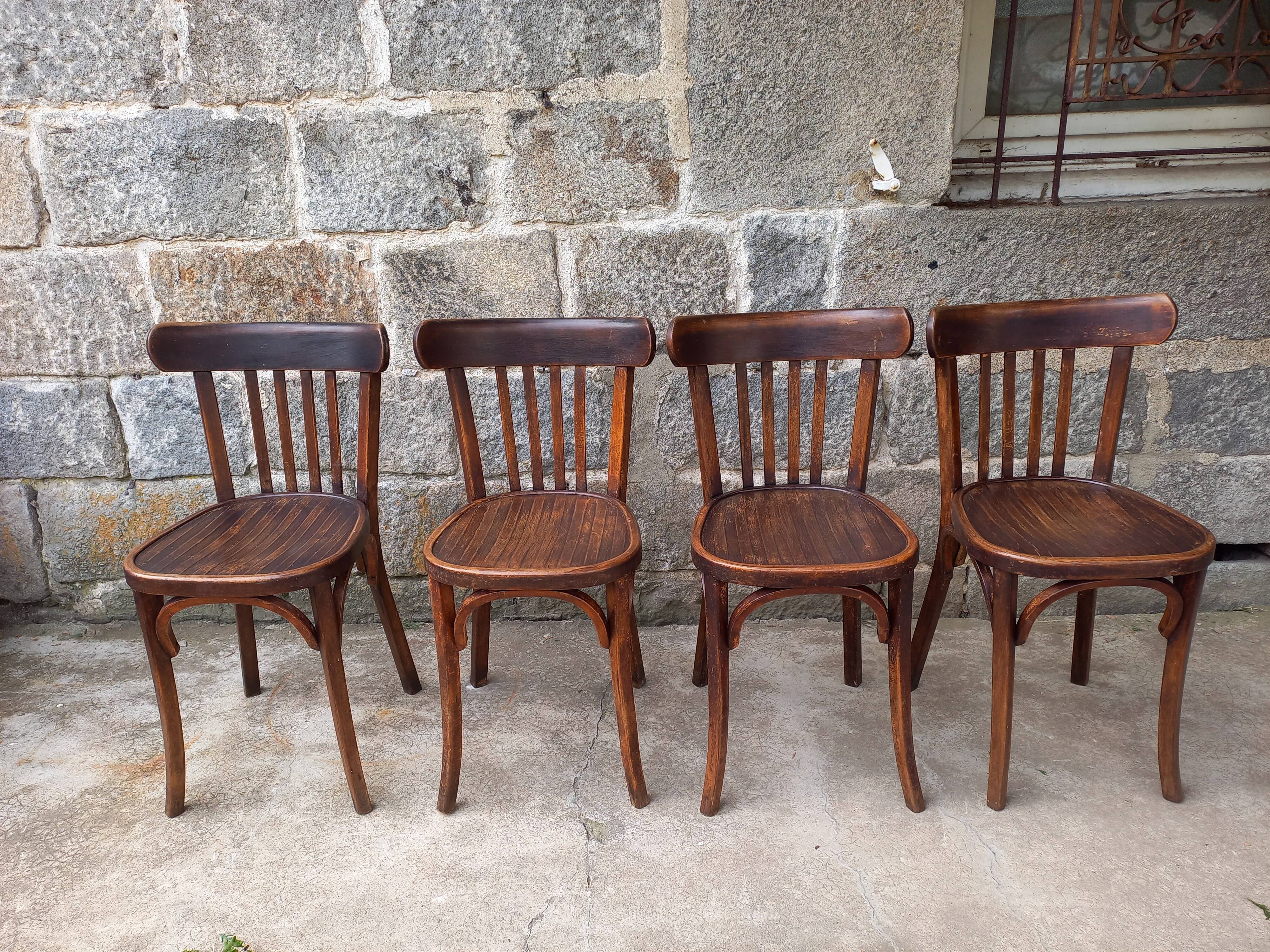 Set de 4 chaises bistrot Baumann