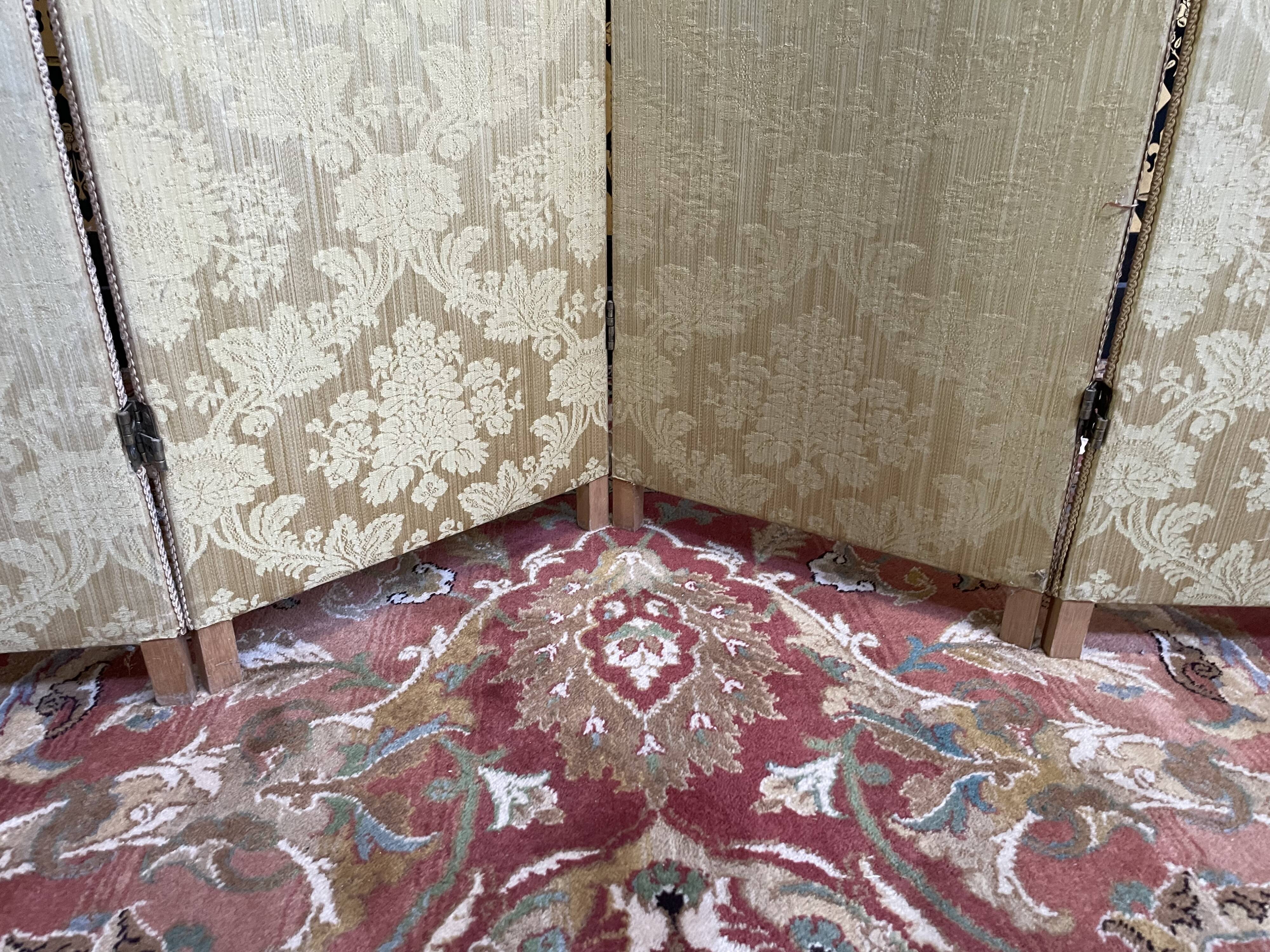 Paravent en tissu « Damas » 1960