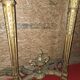 Louis XVI style demi-lune console – carved wood and marble top