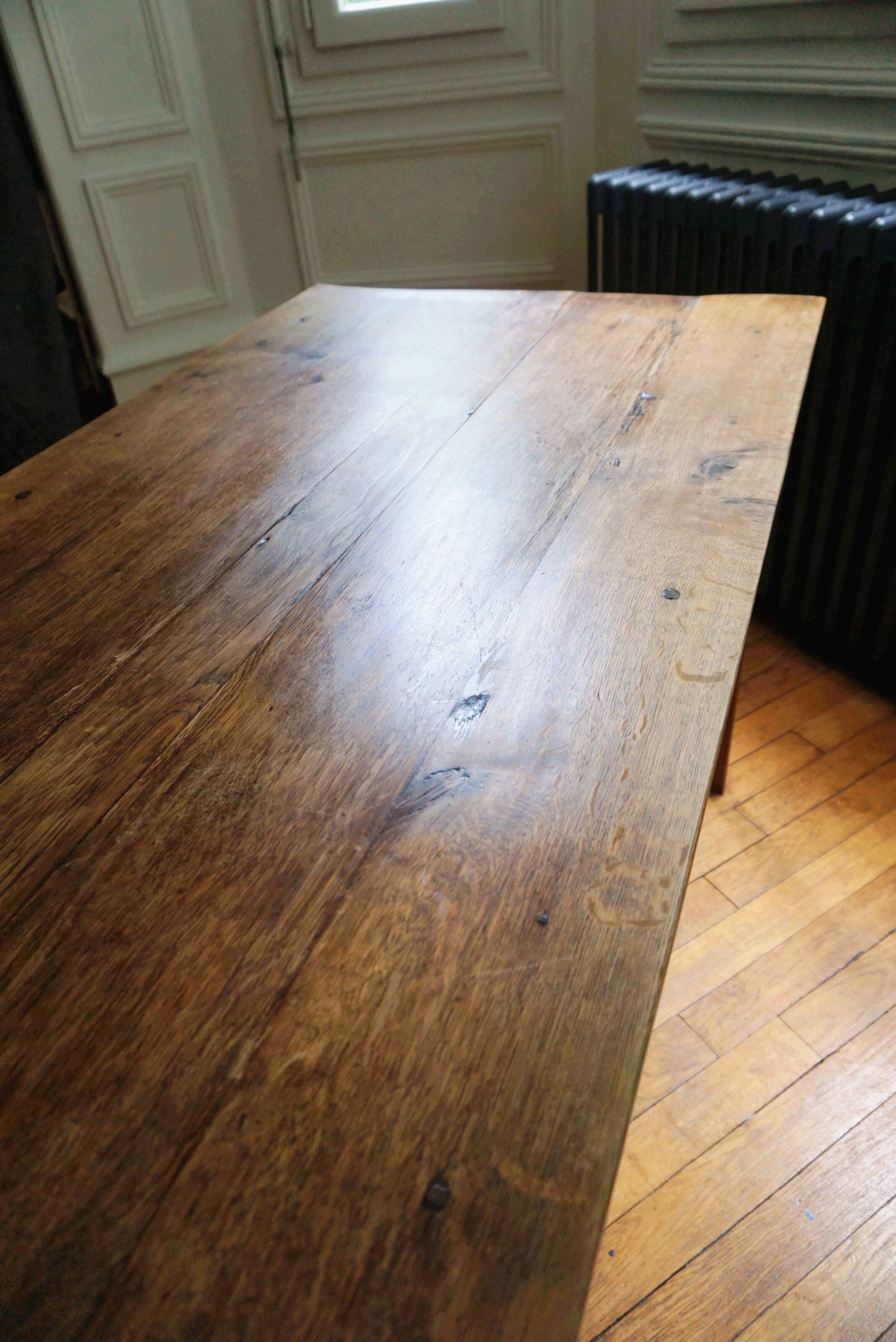 Farm table in oak with 1 drawer