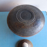 Raku ceramic bonbonnière signed