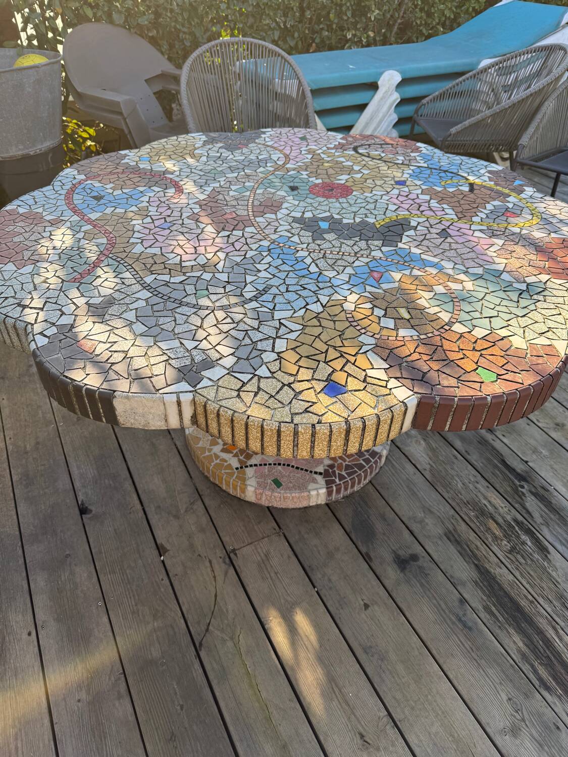 Unique model mosaic outdoor table