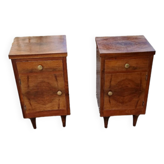 Pair of art deco bedside tables