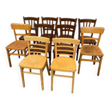 Set of 10 bistro chairs