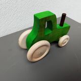 Small wooden tractor