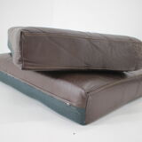 1970s Danish Brown Leather 2 Seater Sofa