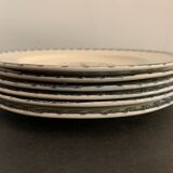 6 dessert plates and old earthenware dish, KG Lunéville