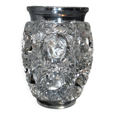 R. Lalique vase art déco Bagatelle oiseau moineau non signé 1939