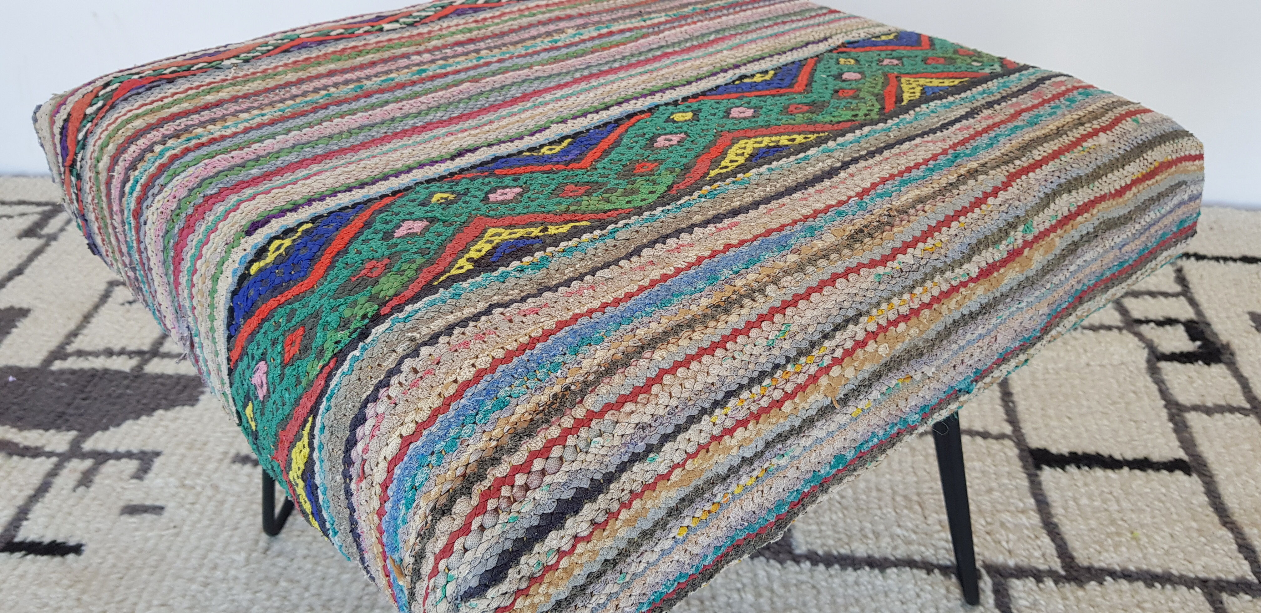 Kilim Ottoman pouf