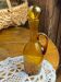 Blown glass oil dispenser with bubbles