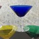vintage 1970s martini glass set