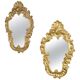 Pair of old rock mirrors in plaster - 59x38cm