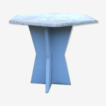 Vintage granito garden table and removable cement legs