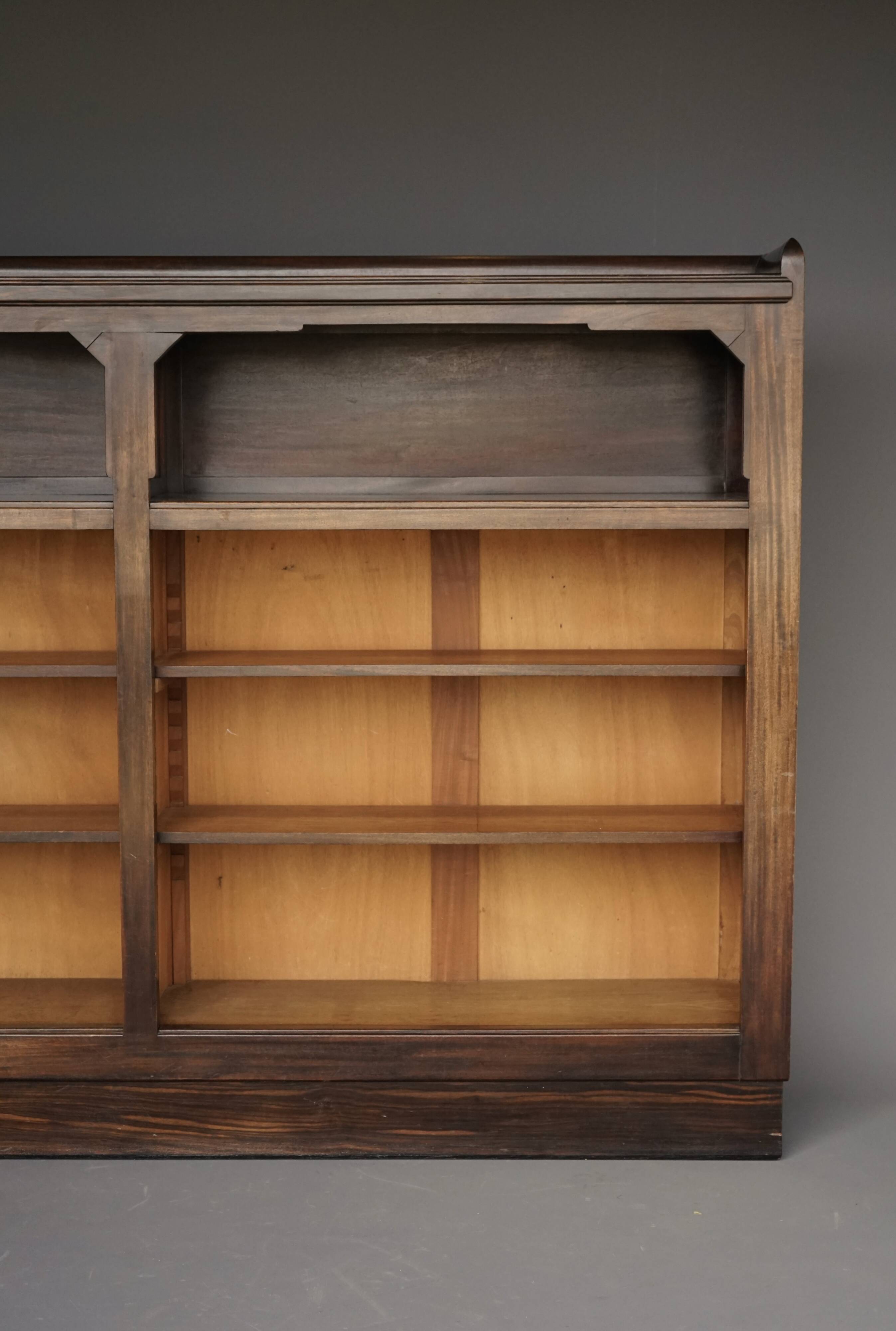 Hague School Art Deco wooden Bookcase, 1930s