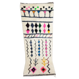 Handmade moroccan berber carpet 215 x 78 cm