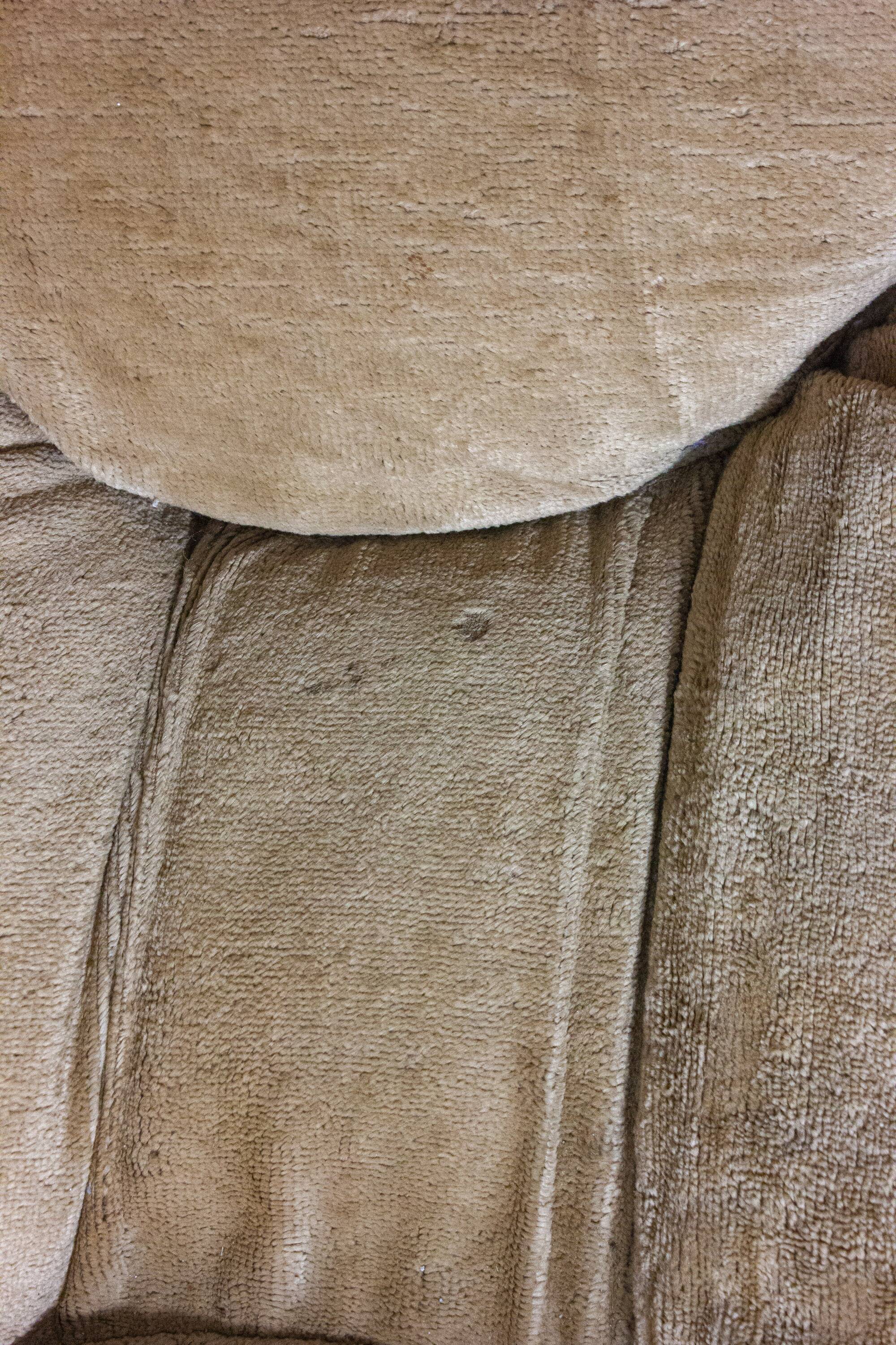 Italian two-seater sofa in beige velvet, 1970s