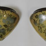 Pair of Gallé wall lights in glass paste (Tip)