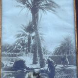 Old photograph from 1920 signed by Alexandre Bourgault, an Orientalist.