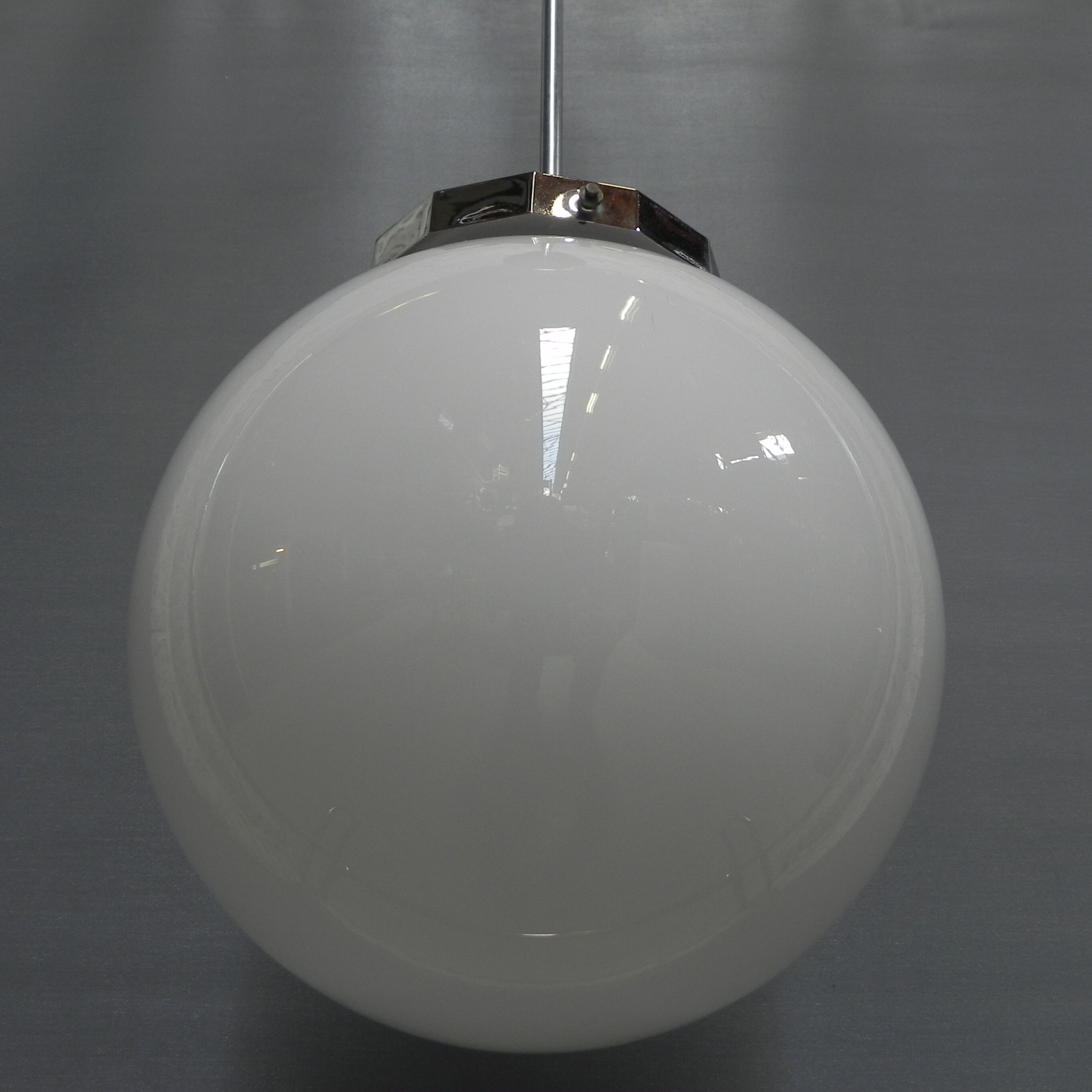 Art Deco hanging lamp with glass globe