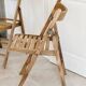 Pair of folding wooden chairs