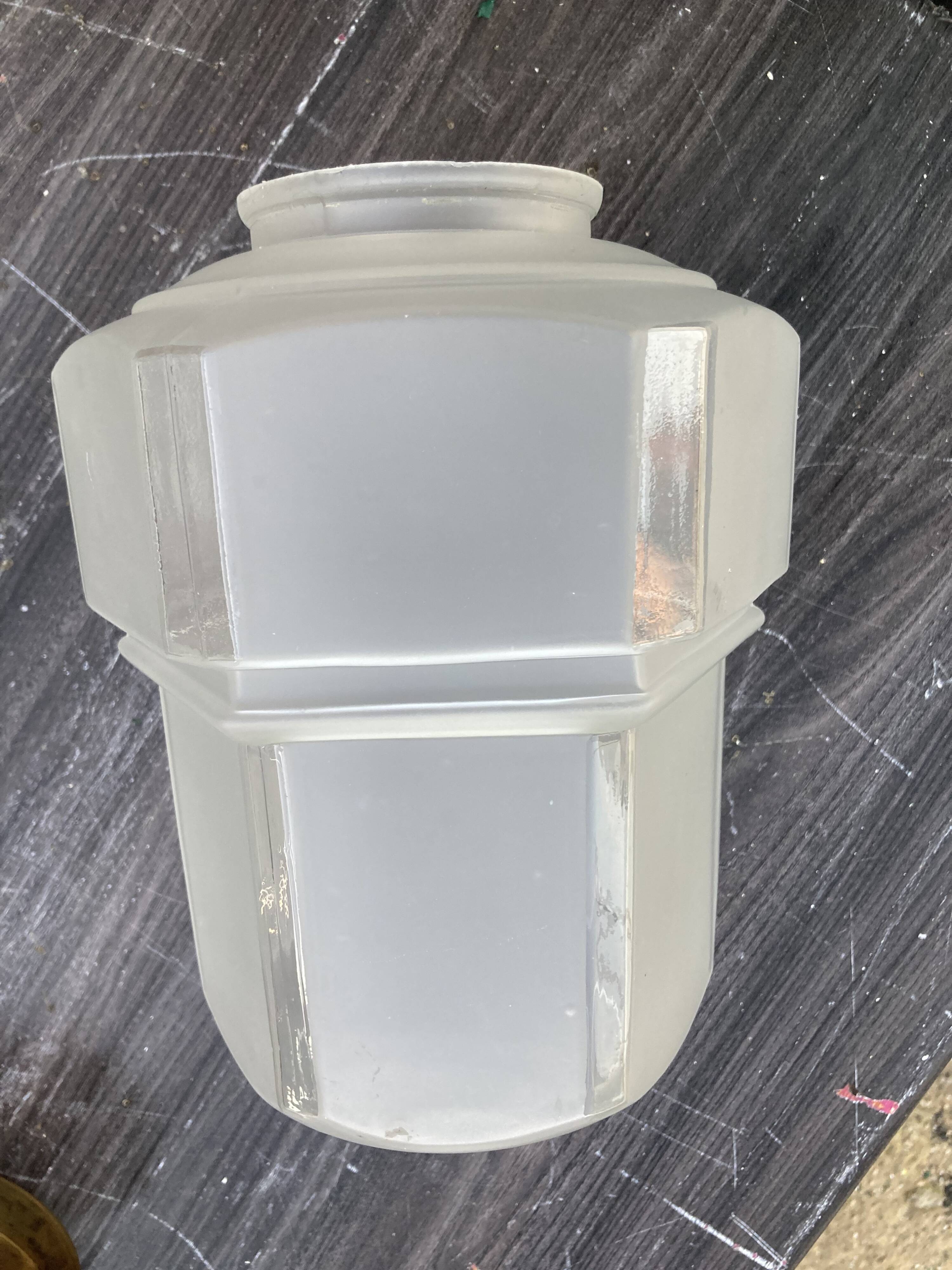 Art Deco glass ceiling light, as beautiful as a skyscraper