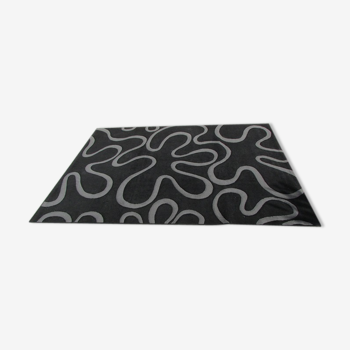 Tapis contemporain  noir et gris , 230 x 170 cm