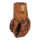 Vintage sculpted brutalist burl wood vase